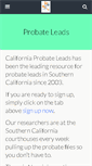 Mobile Screenshot of californiaprobateleads.com